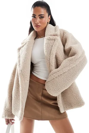 Forever New Borg jacket in cream