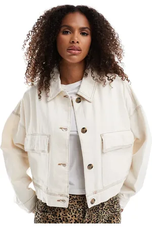 Pull&Bear Contrast stitch cotton jacket in