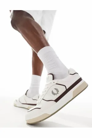 Fred Perry B300 leather and mesh trainer in