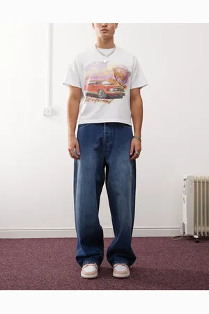 COLLUSION X002 baggy jeans in inky wash