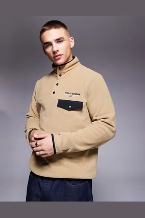Ralph Lauren Sport Capsule logo fleece in tan