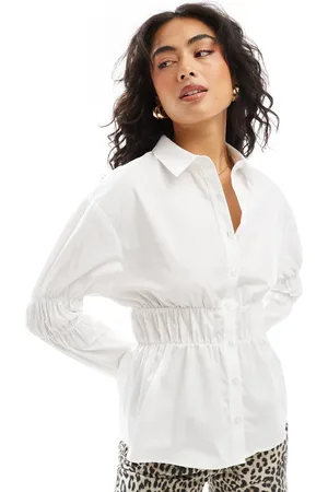ASOS Poplin shirring detail shirt in