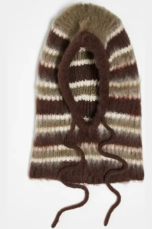 COLLUSION Unisex brushed stripe balaclava in