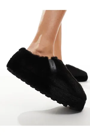 Calvin Klein Fur mule slippers in