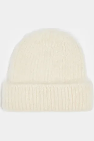 COLLUSION Brushed beanie in ecru