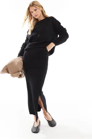 VERO MODA Fluffy midi skirt co-ord in