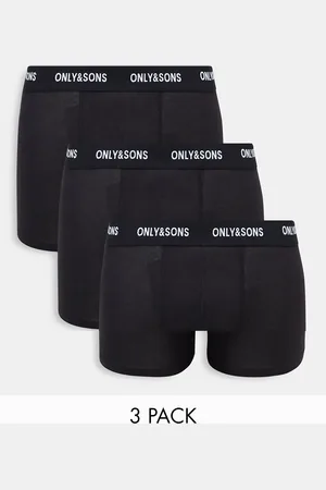 Only & Sons 5 pack trunks in solid