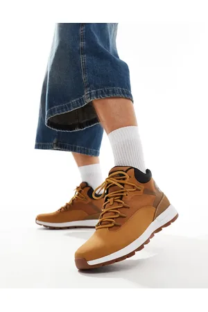 Timberland Sprint trekker mid lace up trainers in wheat nubuck