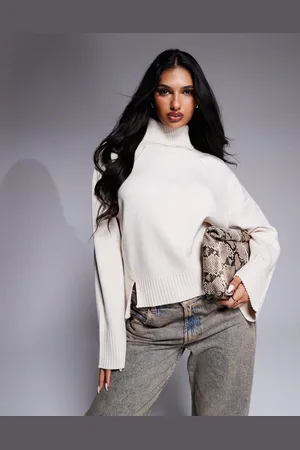 River Island Roll neck jumper in cream