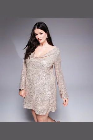 Jaded Rose Cowl back sequin mini dress in