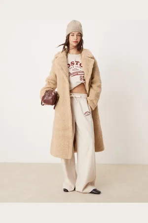 Glamorous Beige faux fur long coat