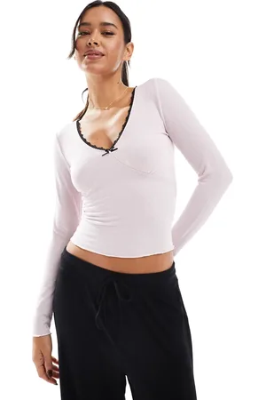 Cotton On Cotton On long sleeve pyjama top in waffle