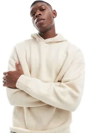 ADPT. Oversized knitted hoody in cream