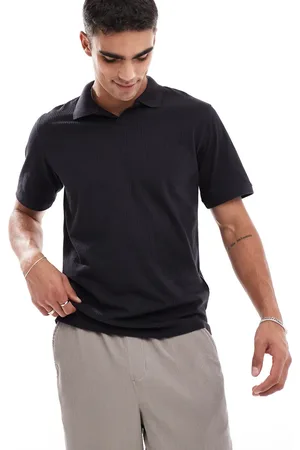 JACK & JONES Plisse notch polo in