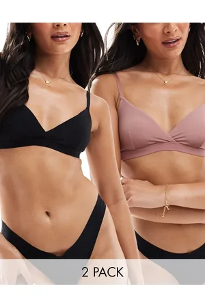 ASOS 2 pack super soft mesh bralette in neutrals