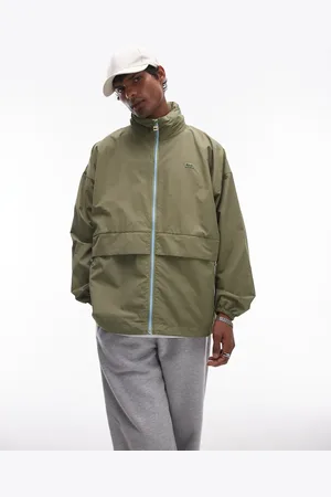 Lacoste Zip up track jacket in khaki