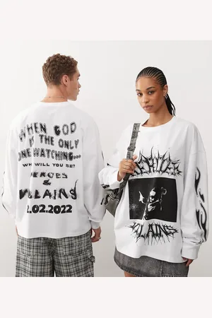COLLUSION Unisex licensed long sleeve oversized 