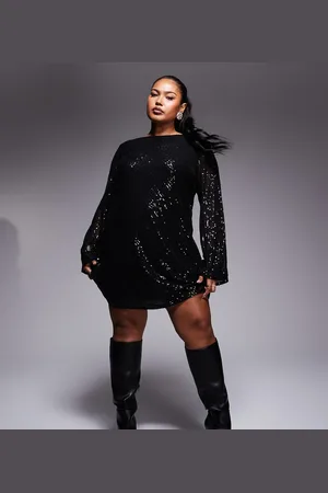 Jaded Rose Cowl back sequin mini dress in