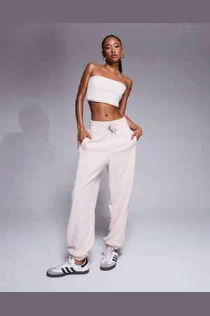 adidas Fleece joggers co-ord in soft pint