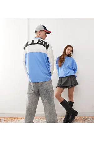 COLLUSION Unisex long sleeve printed top in