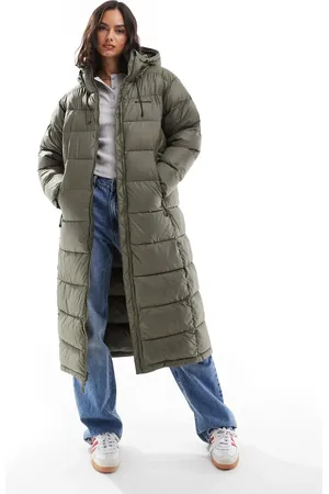 Columbia Pike Lake II long line puffer coat in stone