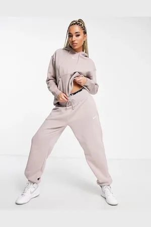 Nike Phoenix Fleece oversized joggers in taupe