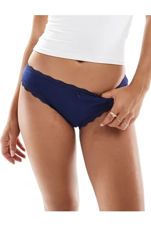 Cotton On Cotton On lace trim high waisted briefs in