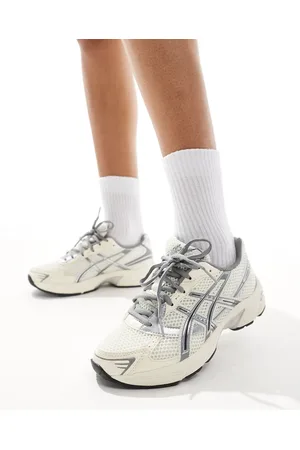 Asics Gel-1130 trainers in cream silver and grey