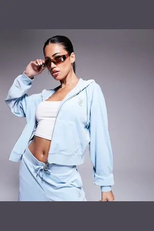 Juicy Couture Relaxed fit velour zip through hoodie in dusty exclusive to asos