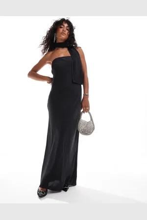 Abercrombie & Fitch Strapless maxi dress in with matching scarf