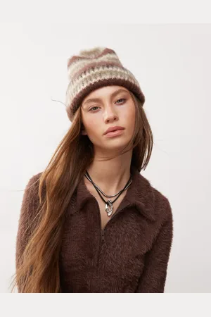 COLLUSION Brushed stripe beanie in