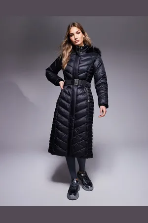 River Island Mid length puffer jacket in