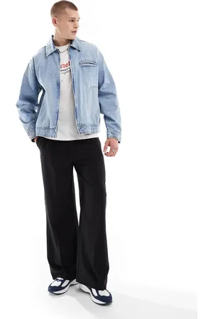 ASOS Oversized denim worker jacket in light wash