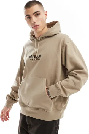 Barbour Mapped graphic os hoodie in timberwolf
