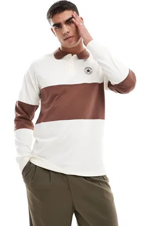 Converse Retro Chuck Marquis long sleeve Polo in and white