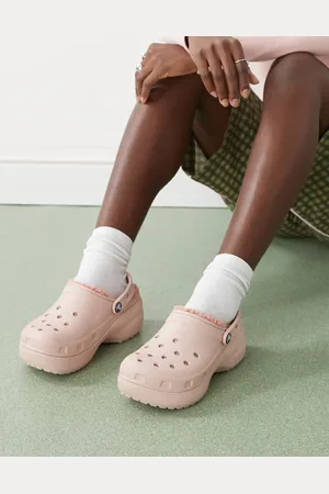 Crocs Croc classic platform lined clog in clay