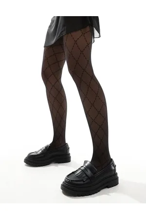 Lindex 40 denier argylle mesh tights in