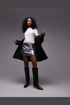 MANGO Sequin skirt in