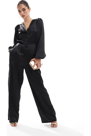 VERO MODA Knot front jumpsuit in satin