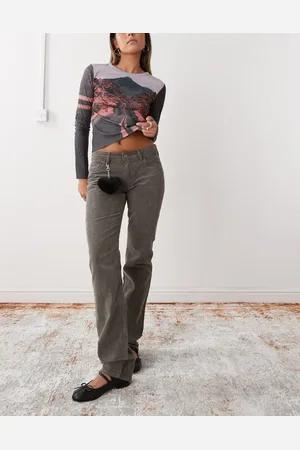 Weekday Cord trousers in dark khaki