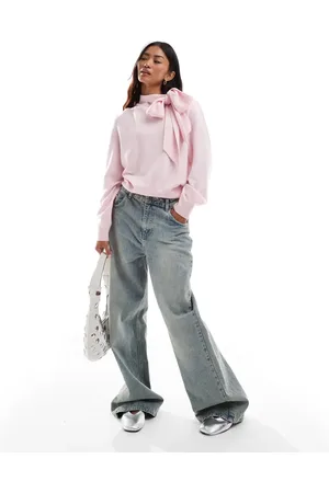 & OTHER STORIES & wool jumper with bow scarf detail in
