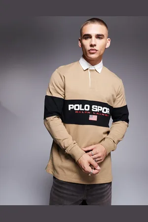 Ralph Lauren Sport Capsule logo rugby shirt in tan