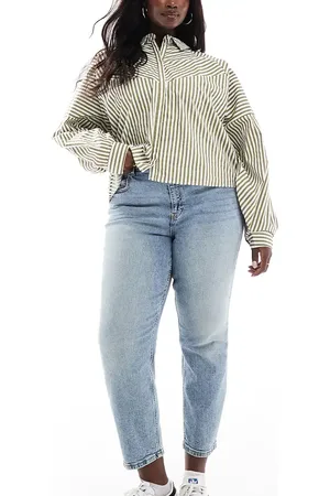 ASOS ASOS DESIGN Curve slim fit comfort mom jeans in mid