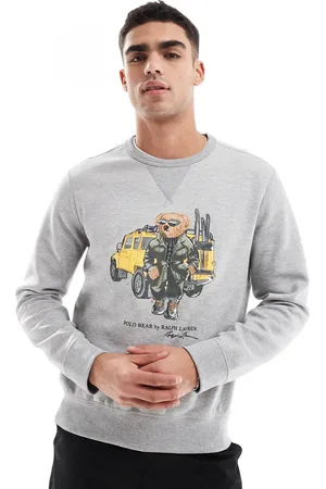 Ralph Lauren Defender bear print sweatshirt in marl