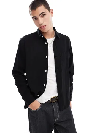 ASOS Denim overshirt in black