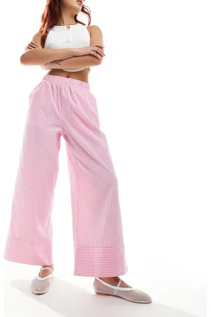 ASOS Pull on poplin trousers in stripe