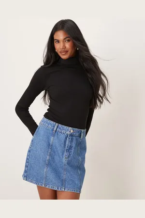 New Look Ribbed roll neck top in
