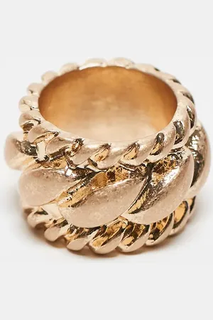 ASOS Ring with twist design in brushed tone