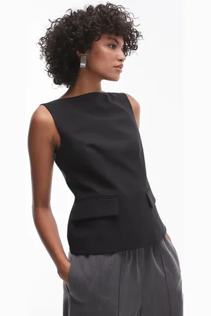 ARKET Stretch tailored waistcoat top in
