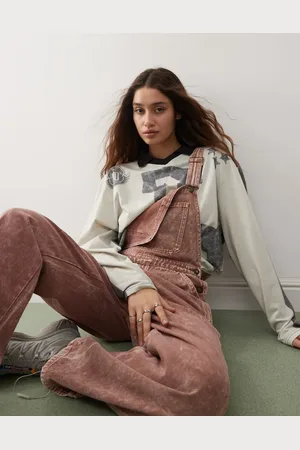 Deus Ex Machina X ASOS exclusive denim dungaree in dirty pink wash